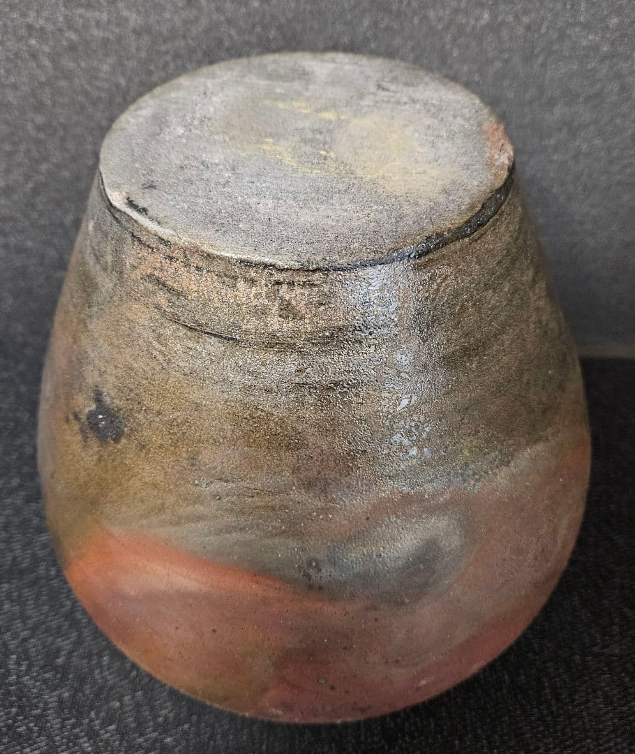 丹波立杭焼 炎 丹久 清水久夫作 丹波 窯変 壺 花入れ