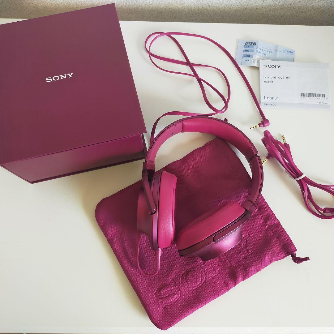 【美品】SONY ヘッドフォン h.ear on MDR-100Aボルドーピンク Amazon.co.jp: ソニー ヘッドホン h.ear on MDR-100A : ハイレゾ対応