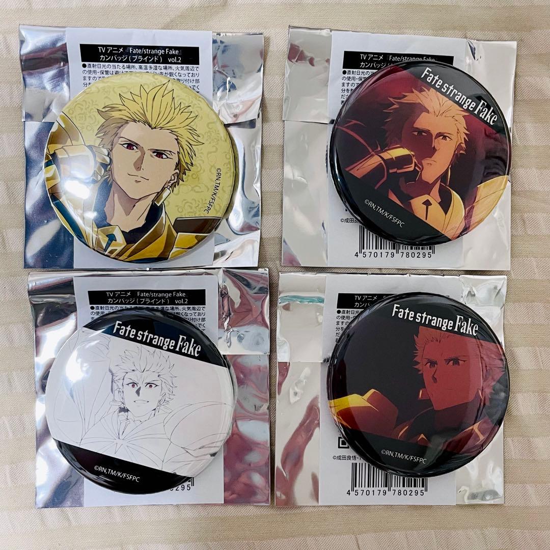 Fate strange Fake 缶バッジ ギルガメッシュ 4点セット - メルカリ