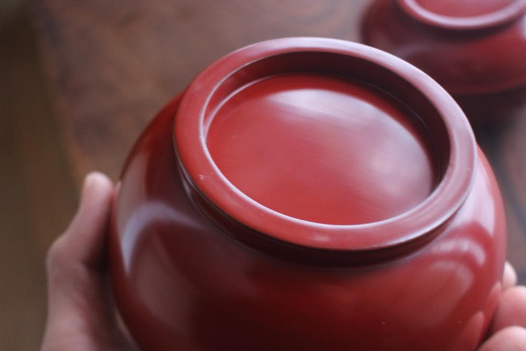 BK423 時代輪島塗 図替り 貝尽くし図金蒔絵 吸物椀 二客 木製 懐石