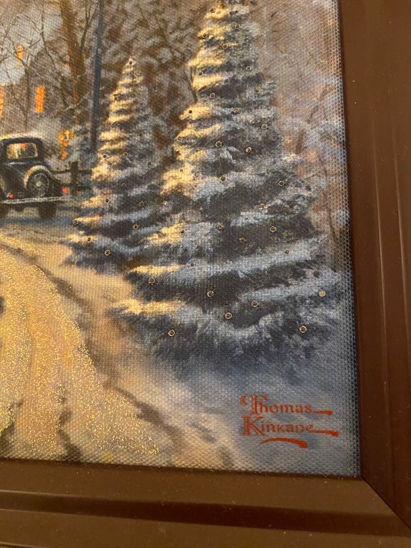 希少　入手困難　トーマスキンケード　絵　クリスマス　ライト付き　イルミネーション