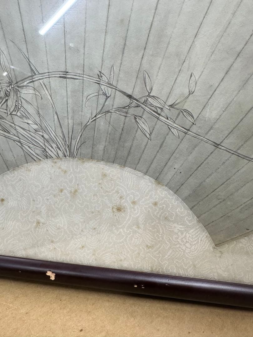 中国清時代扇面絵 掛軸