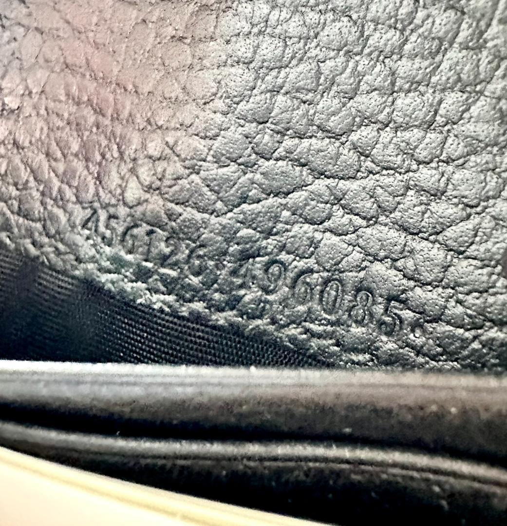 GUCCI グッチ 二つ折り財布 GGマーモント レザーブラック