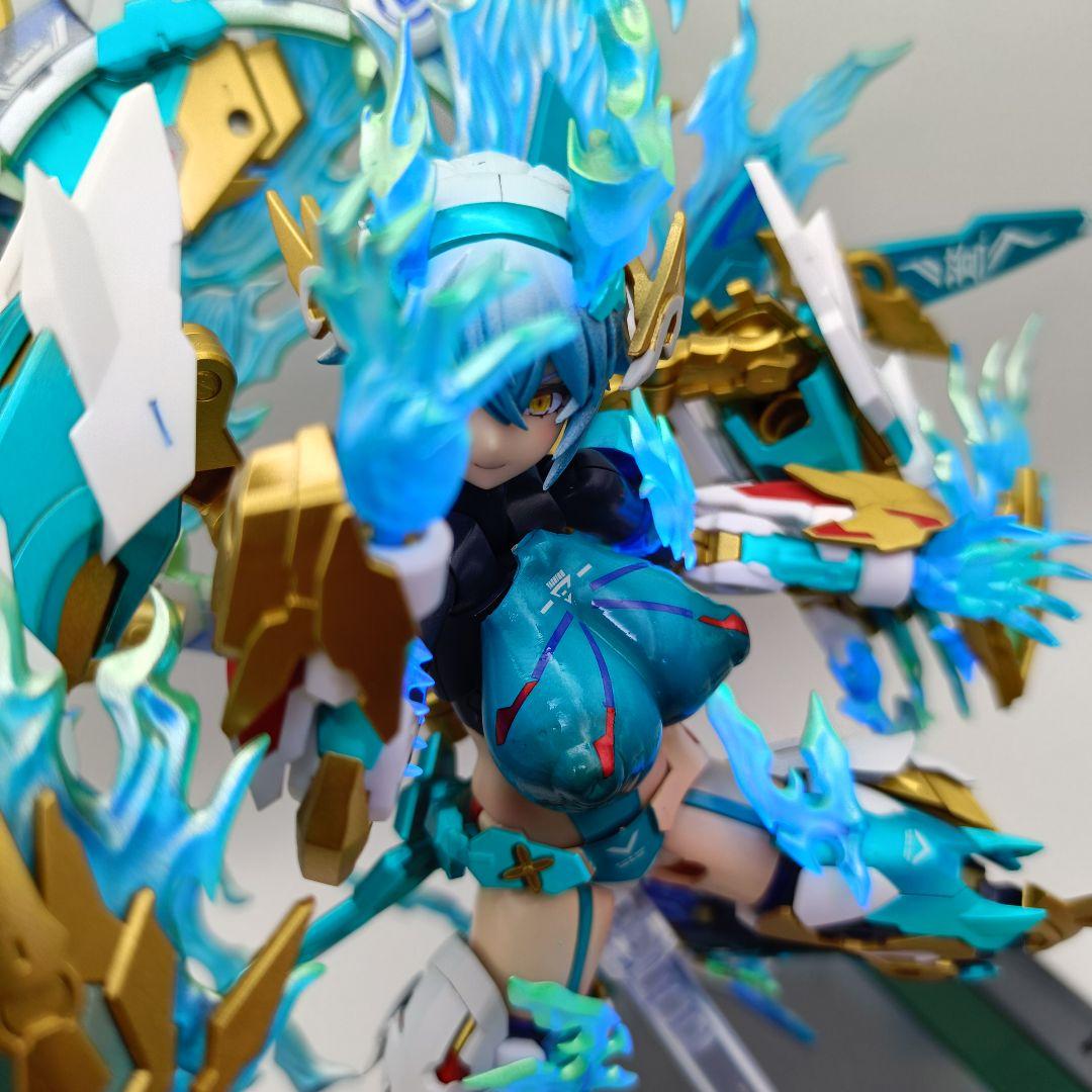 メガミデバイス　皇巫（オウブ) スサノヲ　蒼轟雷電　塗装完成　コトブキヤ