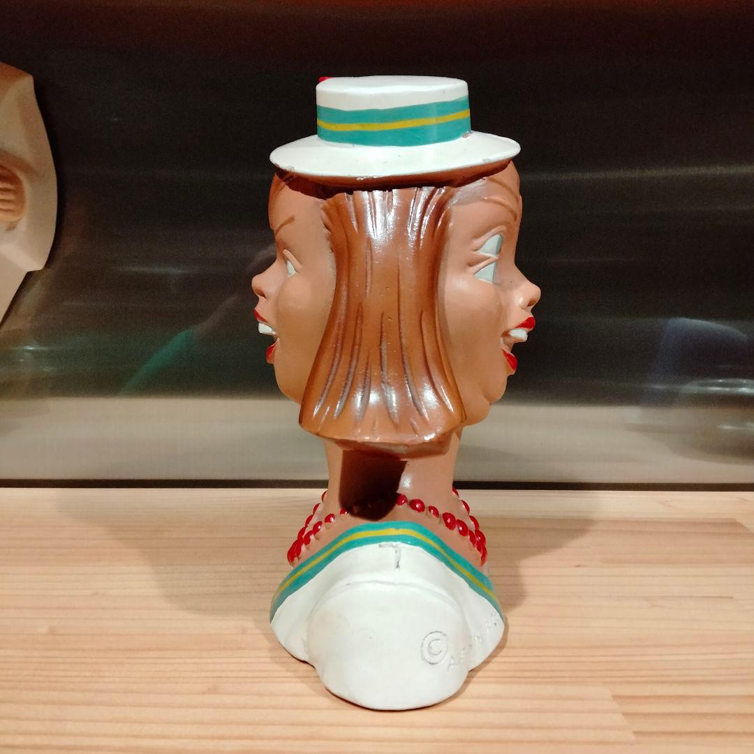 スペシャル　女性 ビンテージ　四つ目　4つ目　置物　ミッドセンチュリー　酔っ払い