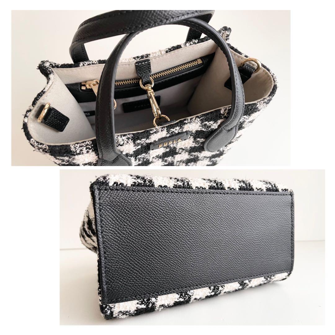 フルラ FURLA ハンドバッグ 2way エラ ツイード ブラック 新品保管