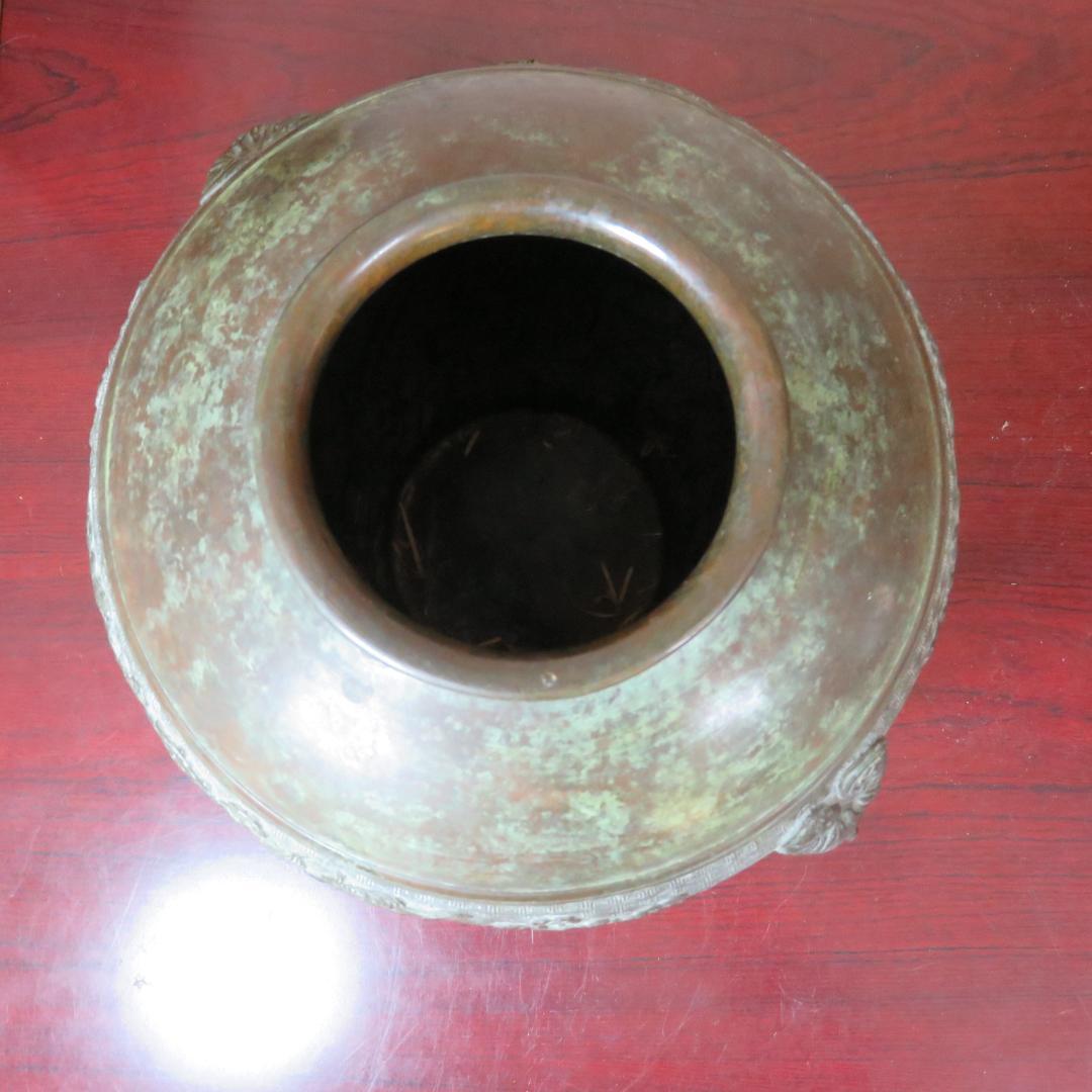 花瓶　花器　花生　銅器 玉川堂 共箱 三越 名入 高級品 木箱