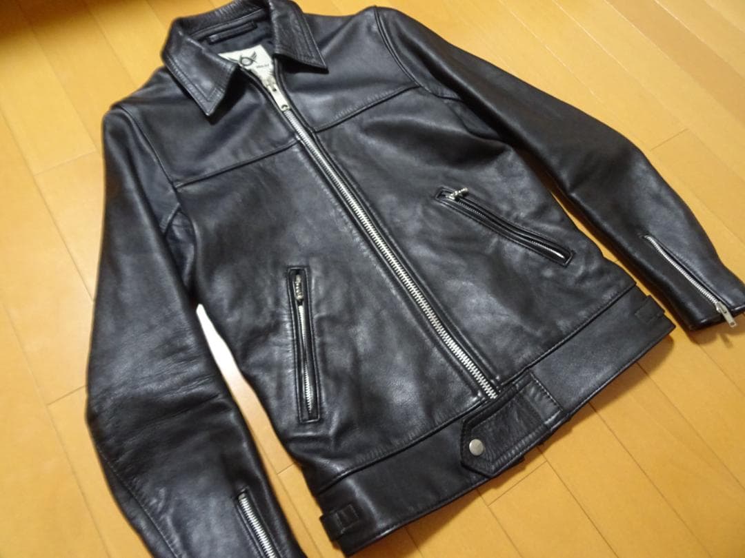 美品☆666シングルライダース34黒ブラックステアハイドSサイズ - メルカリ