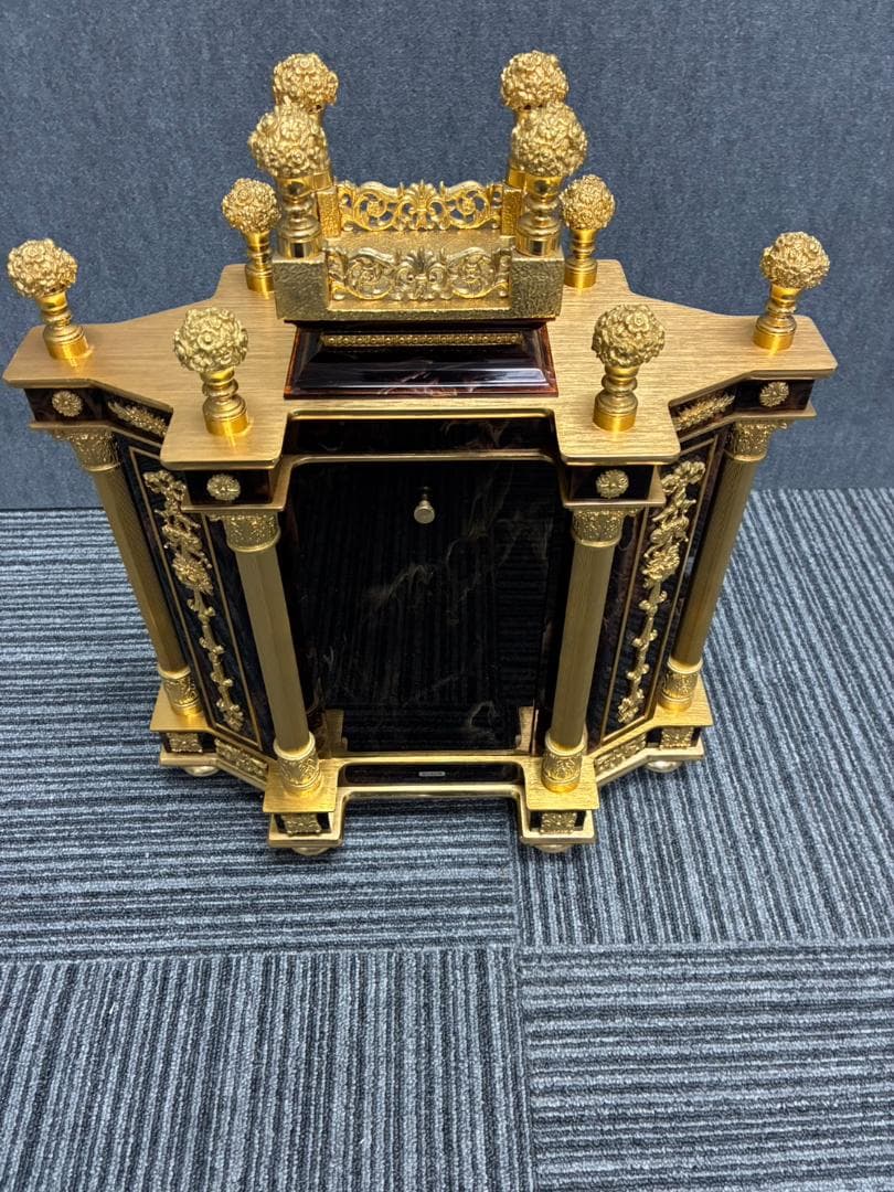 動作確認済・送料込】SEIKO 置時計 宮殿 回転振子 クォーツ QW427M