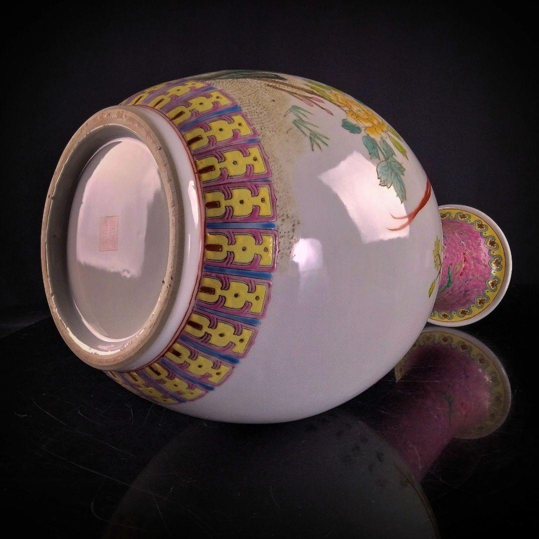 X291 時代品 中国粉彩花瓶 特大作品