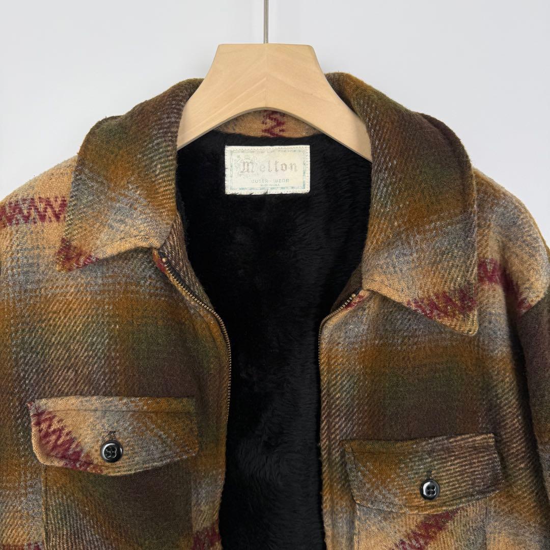 melton 70s USA製 オンブレ CPO ウールジャケット メルトン
