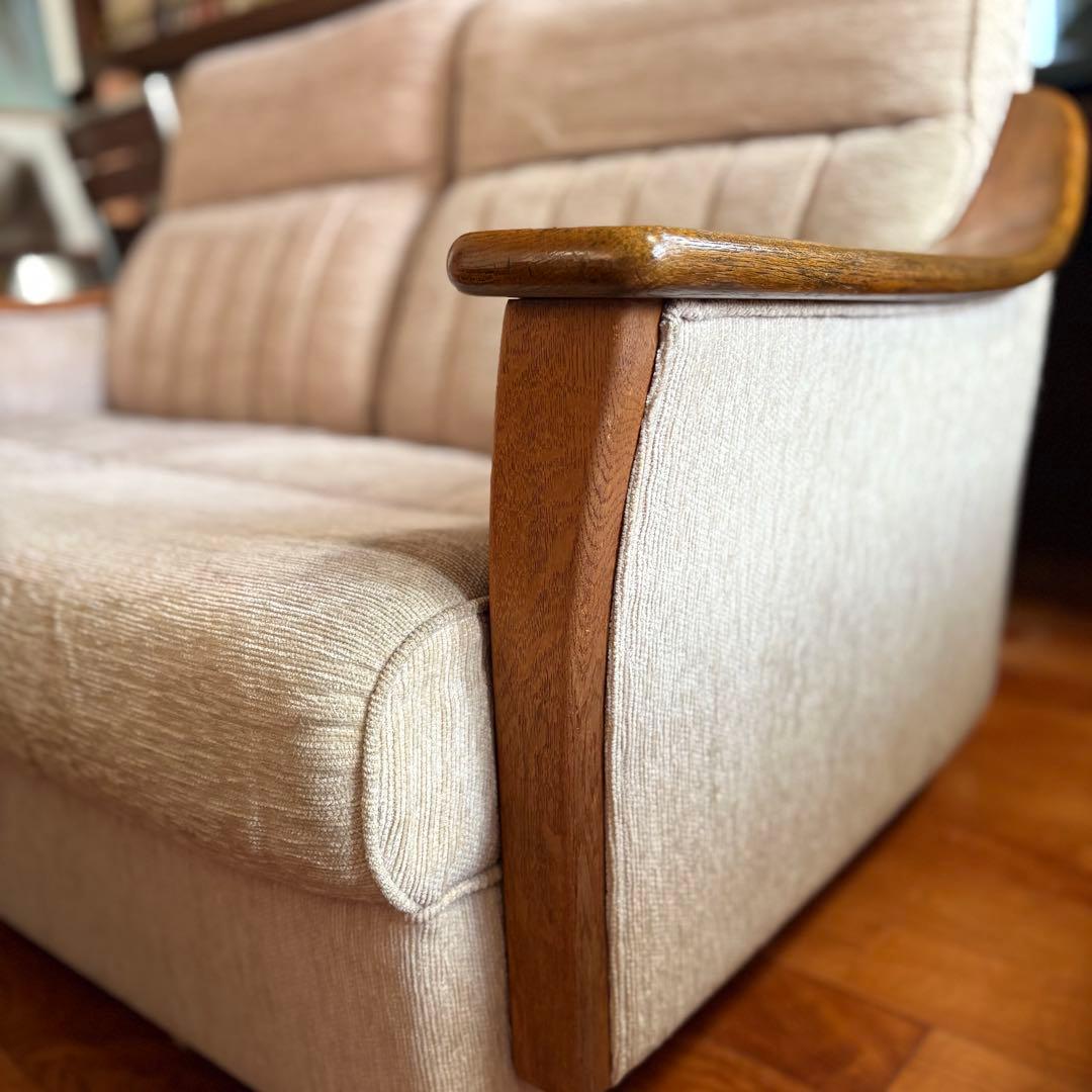 【送料無料】karimoku カリモク ソファ 3人掛け ビンテージ