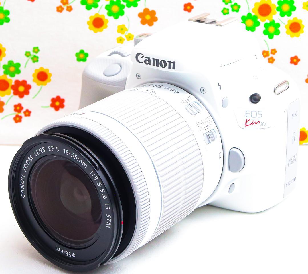 超美品 Canon kiss x7☆希少ホワイト☆スマホに転送☆高性能