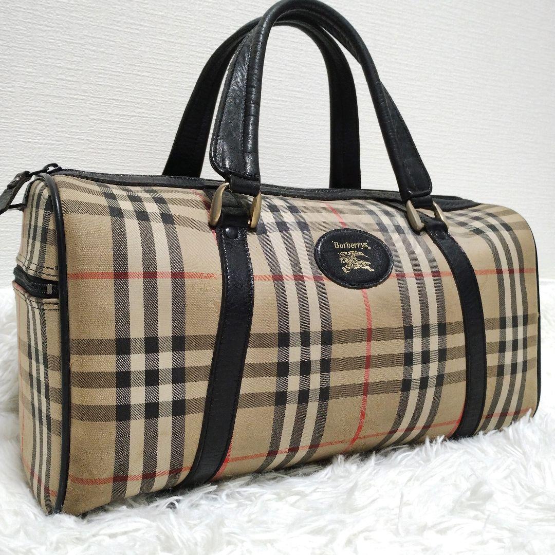 大容量】BURBERRY ボストンバッグ 旅行鞄 ノバチェック カバン