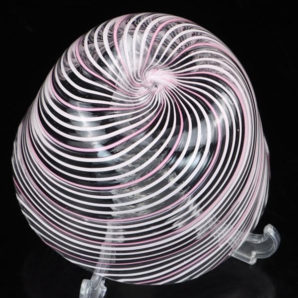 Y2679-2 大正ガラス 深鉢型マーブル渦文 氷コップ 和硝子 ＃6