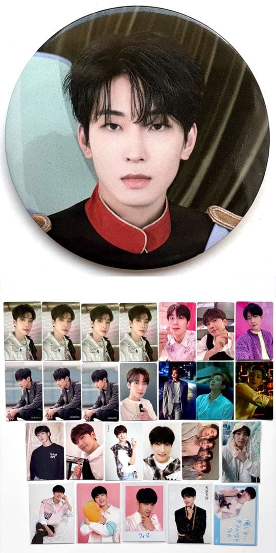 seventeen 缶バッジ セブチカフェ ソウル うちわ ウォヌ エスクプス