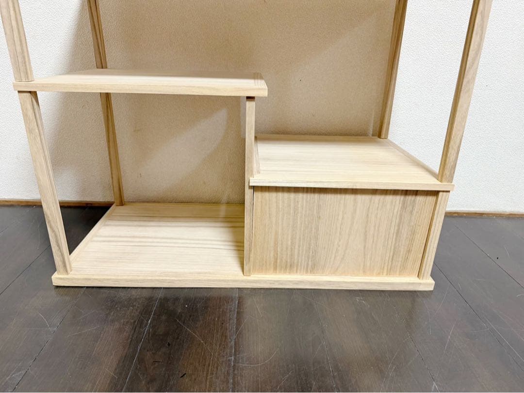 ほぼ未使用 茶道具 桐木地 利休袋棚 志野棚 組立式 炉用 利休好写し