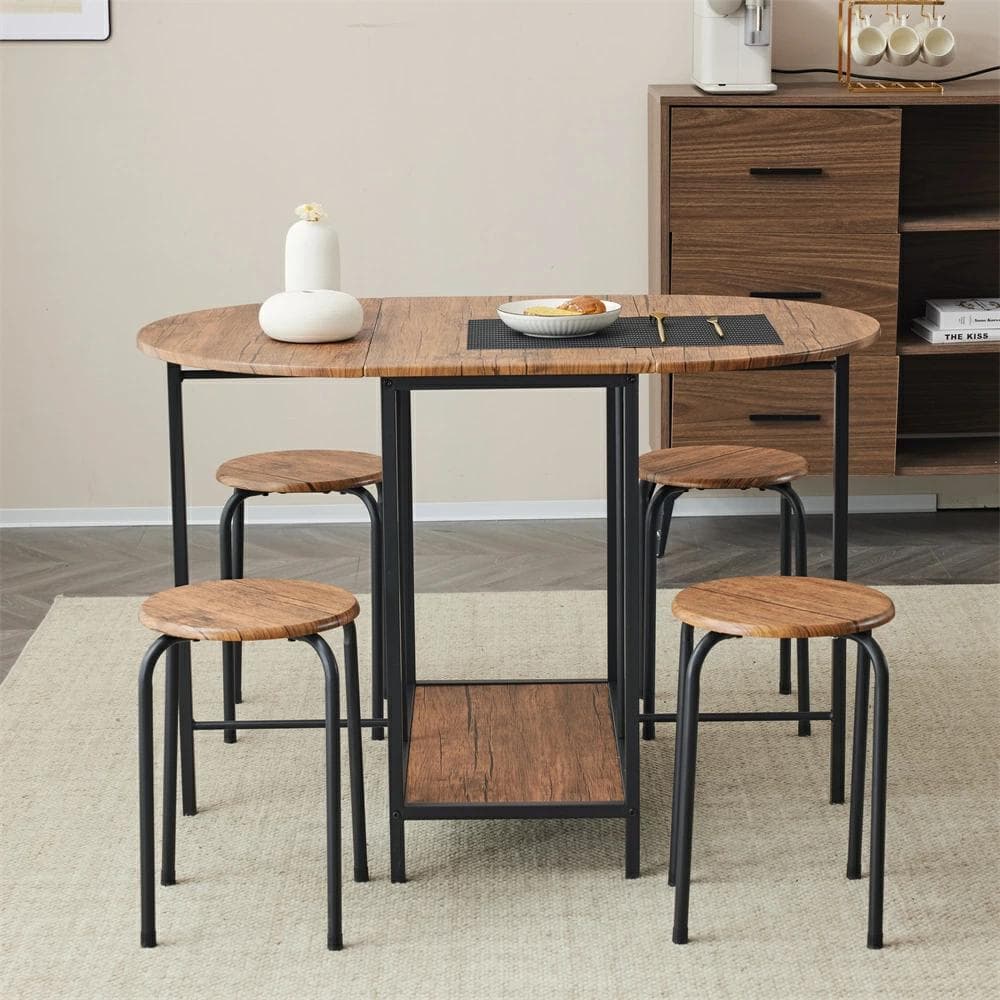 大人気！ダイニング 5点セット ダイニングテーブル Brown