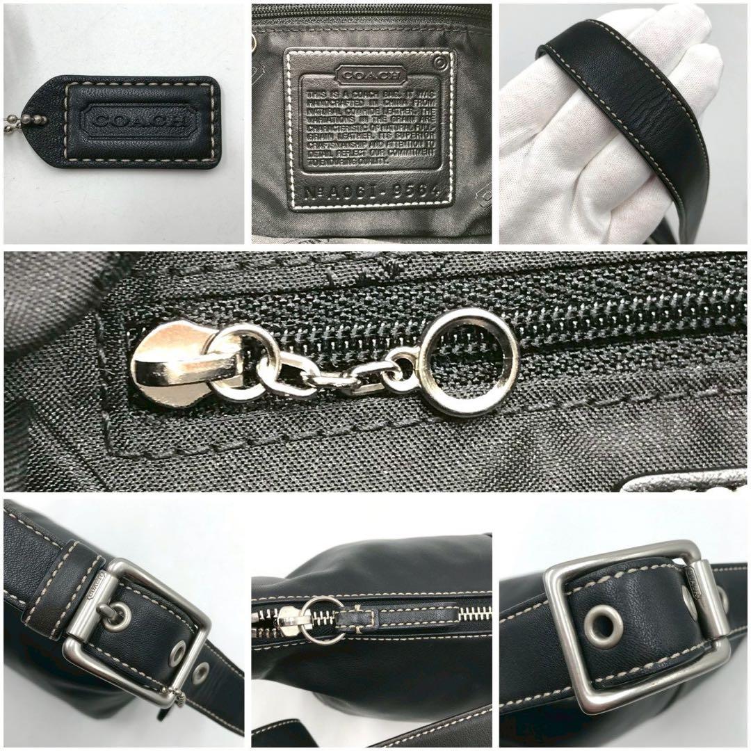 使用回数少✨コーチ ショルダーバッグ アクセサリーポーチ レザー 黒 肩がけ