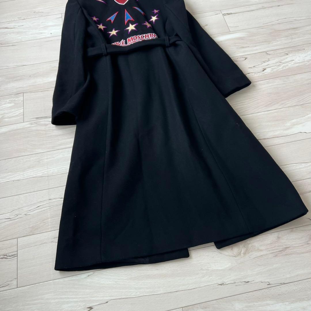 LOVE MOSCHINO ラブモスキーノ ベルテッドコート 着丈116cm