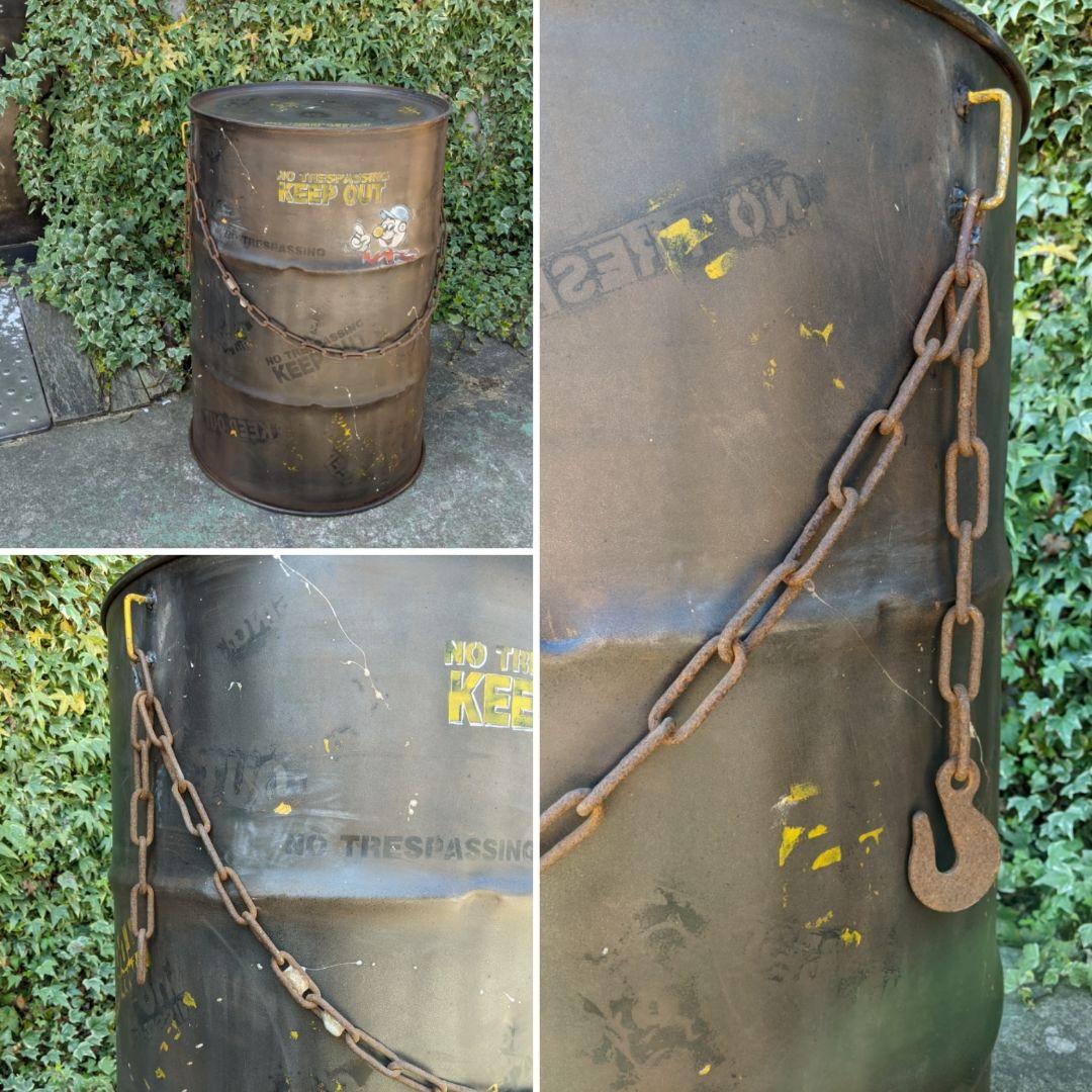 アメリカンヴィンテージなドラム缶 キープアウト 立ち入り禁止