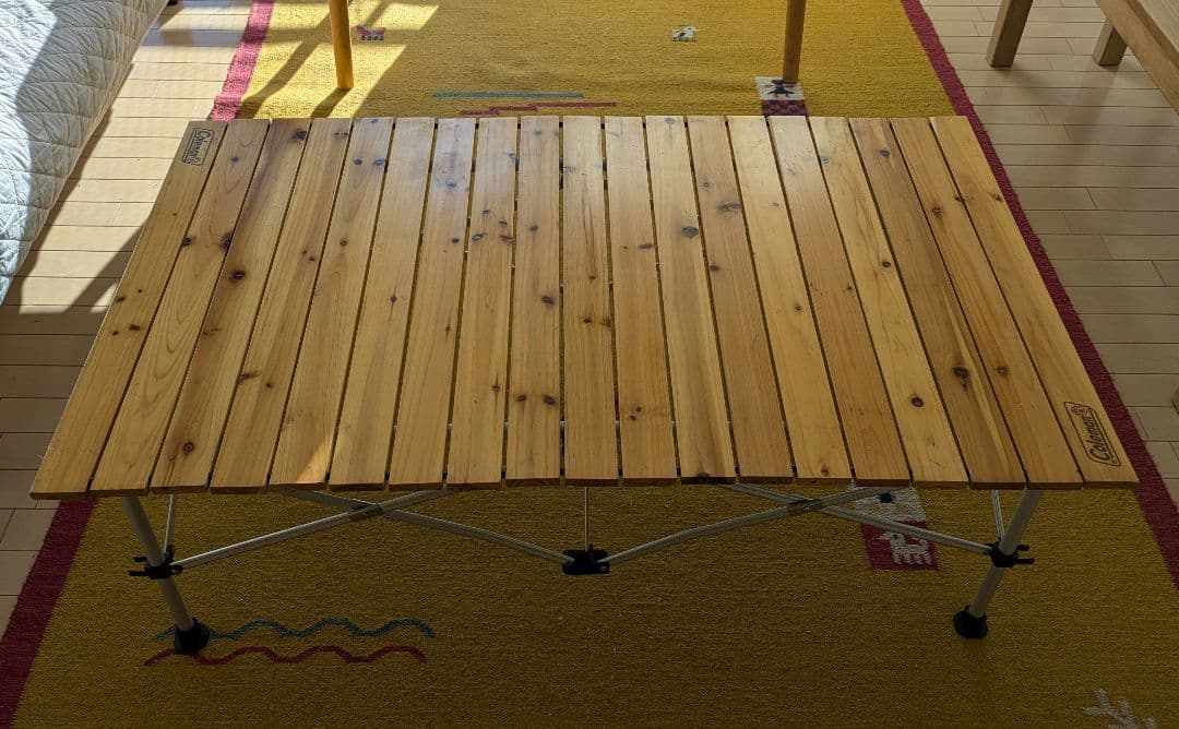 コールマン　ナチュラルウッドロールテーブル110 廃盤カラー ナチュラルウッド ロールテーブル 110 Coleman コールマン ナチュラル