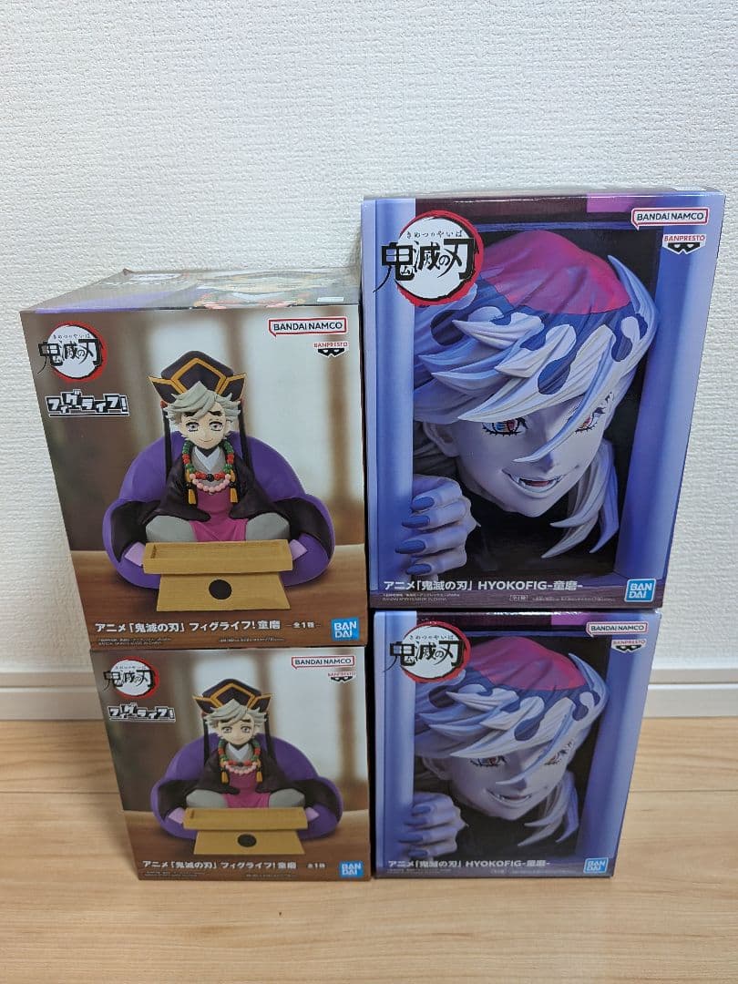 鬼滅の刃 HYOKOFIG 童磨 フィギュア フィグライフ 童磨 4個セット