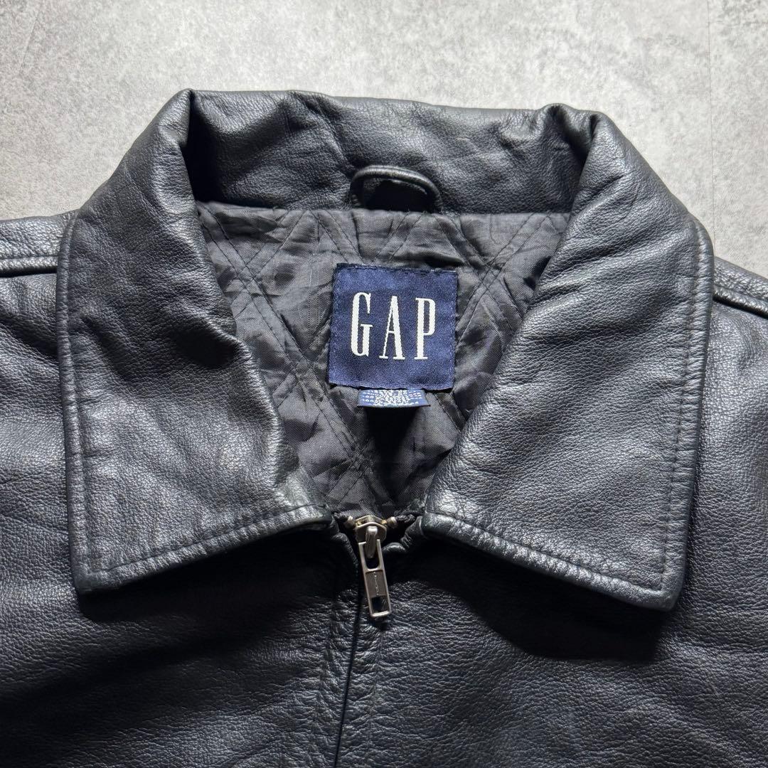90s vintage】OLD GAP 3L シングルライダース レザー 本革