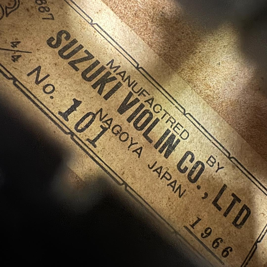 ★SUZUKI　4/4　バイオリン　No.101　ケース付き　1966製　鈴木