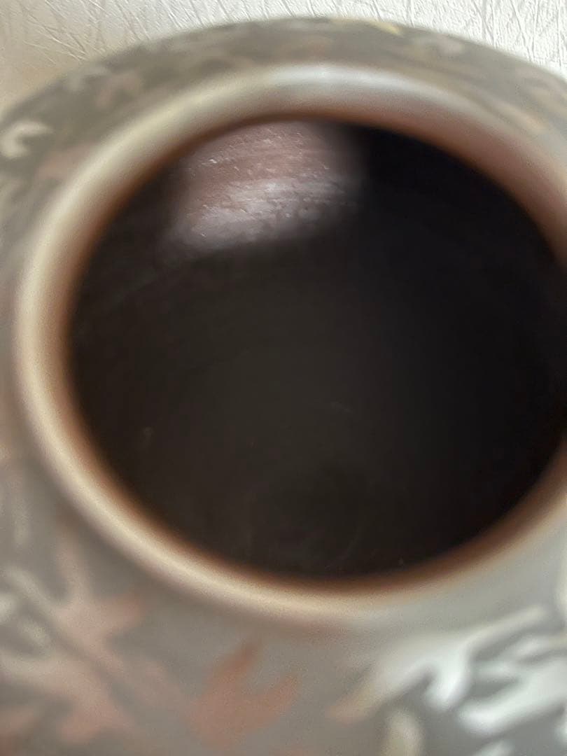 萬古輝彩鶴文壺、醉月窯、陶器、工芸品、古美術、花器、壺、飾り