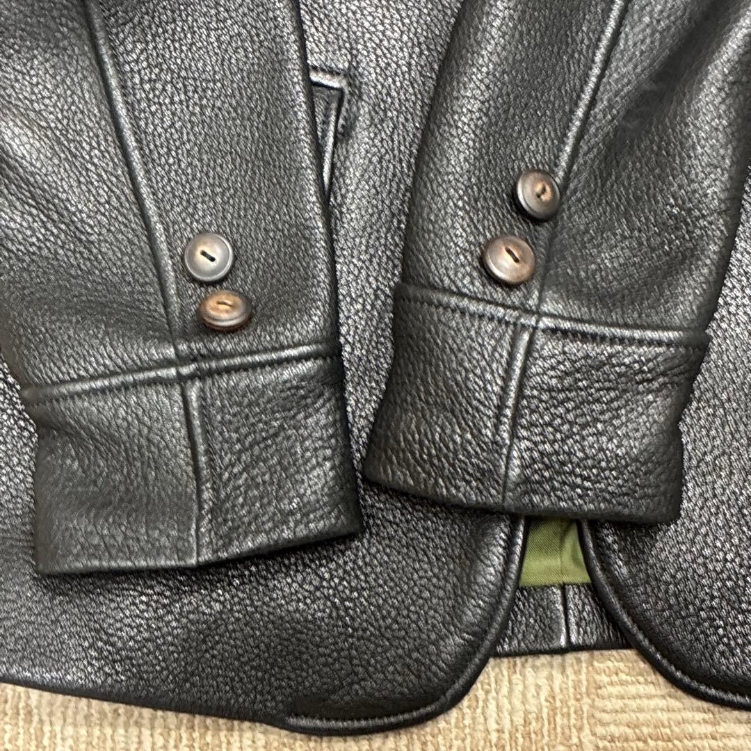 レザーコート レザージャケット シープスキン サックコート ディア