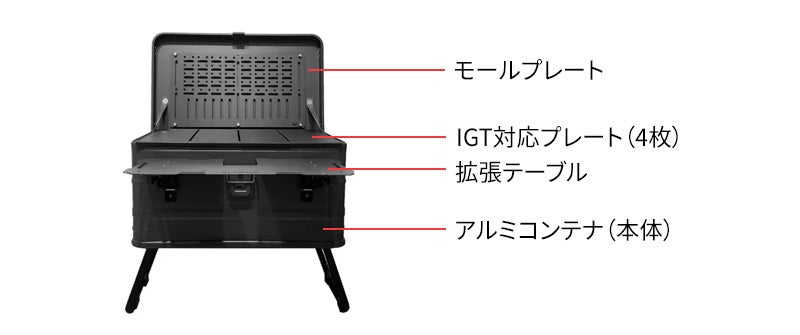 収納・テーブル・物置き台！カスタマイズできる「47L大容量DIYアルミ