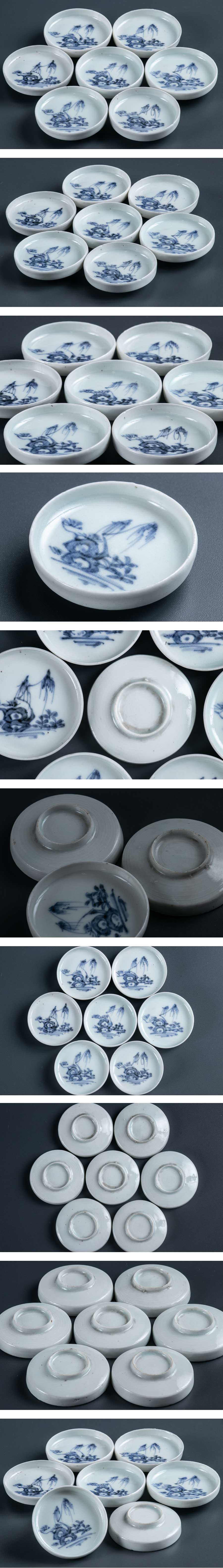 染付 時代 小皿 豆皿 色々 まとめて 70606 染付 時代 小皿 豆皿 色々